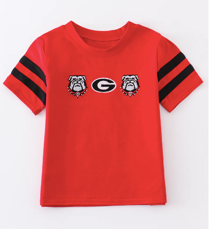 UGA Embroidery Top