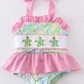 Turtle Embroidery Swim 1pc