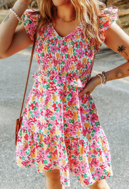 Floral Smocked Dress