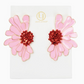 Pink Half Flower Earrings