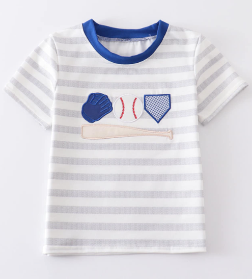 Blue Baseball Boy Top