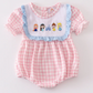 Pink Plaid Princess Embroidery