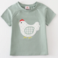 Chicken Applique Sage Top